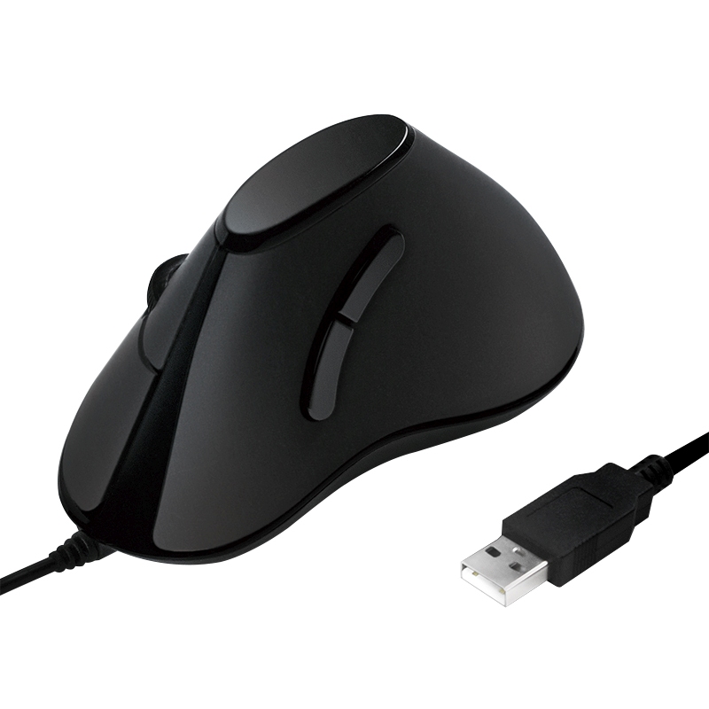 2direct Ergonomische USB-Maus vertikal 1000 dpi schwarz