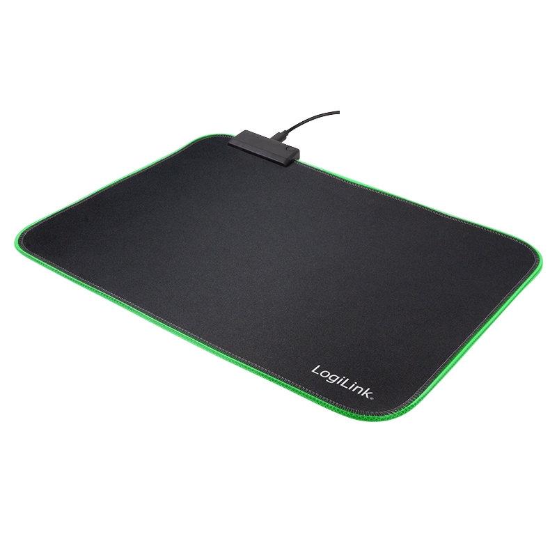 2direct Gaming Mauspad 35x26x0,3 cm RGB-Beleuchtung 8-Farbmodi Schwarz