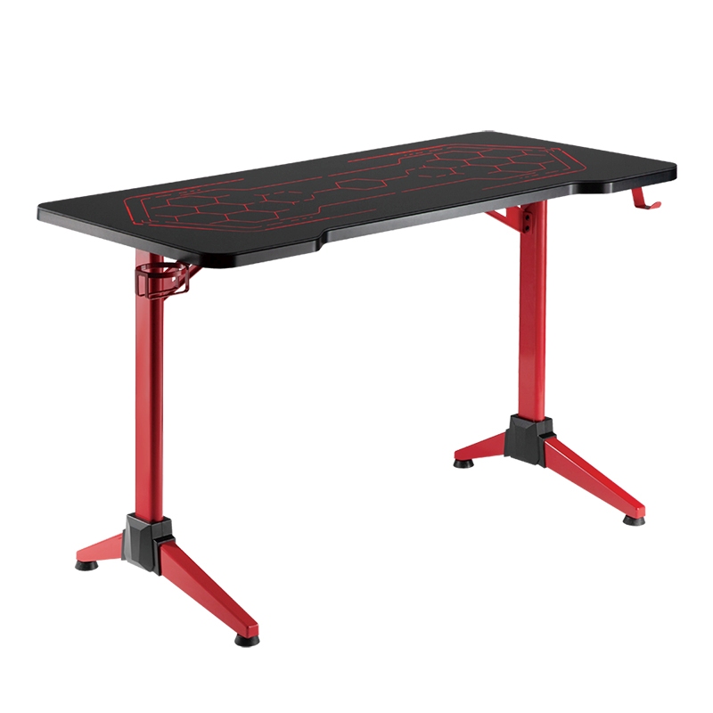 2direct Gaming-Schreibtisch mit RGB-Beleuchtung Geo-Wabenmuster