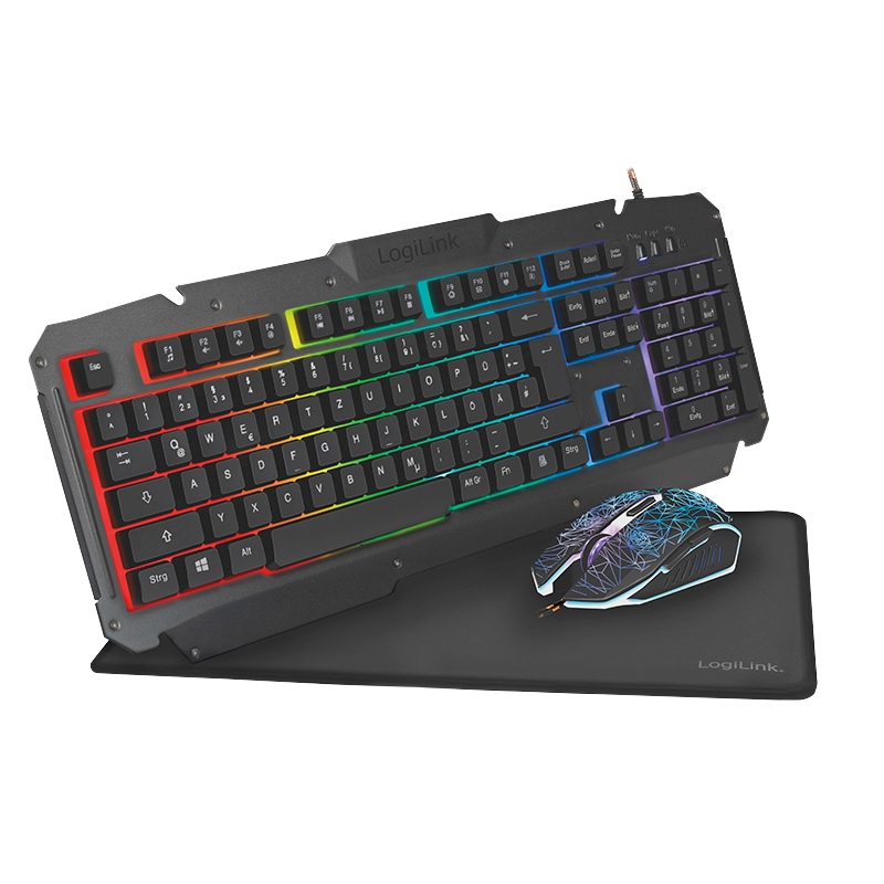 2direct Gaming-Set aus Tastatur Maus und Mauspad