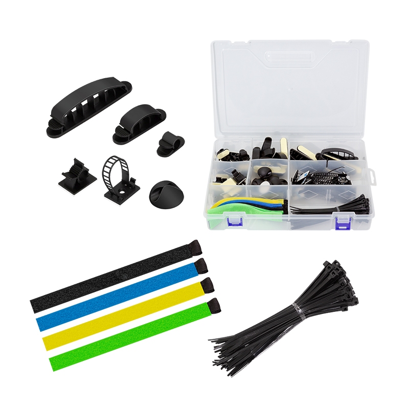 2direct Kabel-Organisations-Set in einer Box 8-Artikel 128 Stk. gemischtfarbig