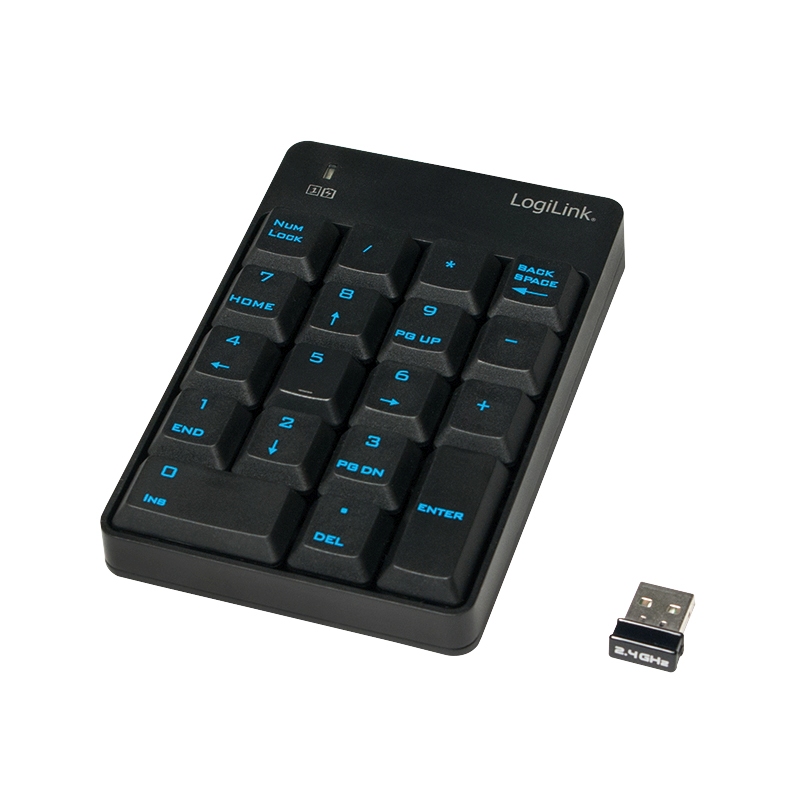 2direct Kabelloses Funk Keypad 2,4 GHz schwarz