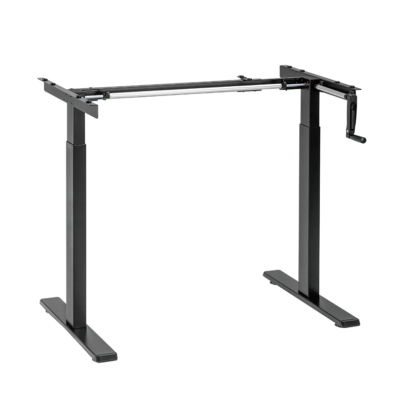2direct Manuell verstellbares Sitz-/Steh-Schreibtischgestell 700–1180 mm schwarz