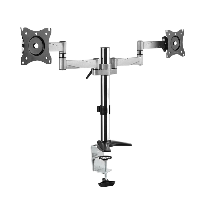2direct Monitorhalterung 2-fach 13–27" Aluminium Armlänge 342 mm
