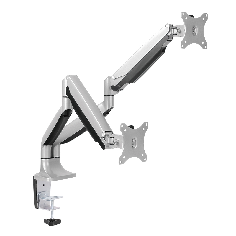 2direct Monitorhalterung 2-fach 13–32" Aluminium Gasdruckfeder