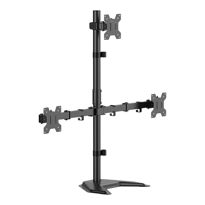 2direct Monitorhalterung 3-fach 17–32" 10 kg pro Arm Armlänge je 376 mm schwarz