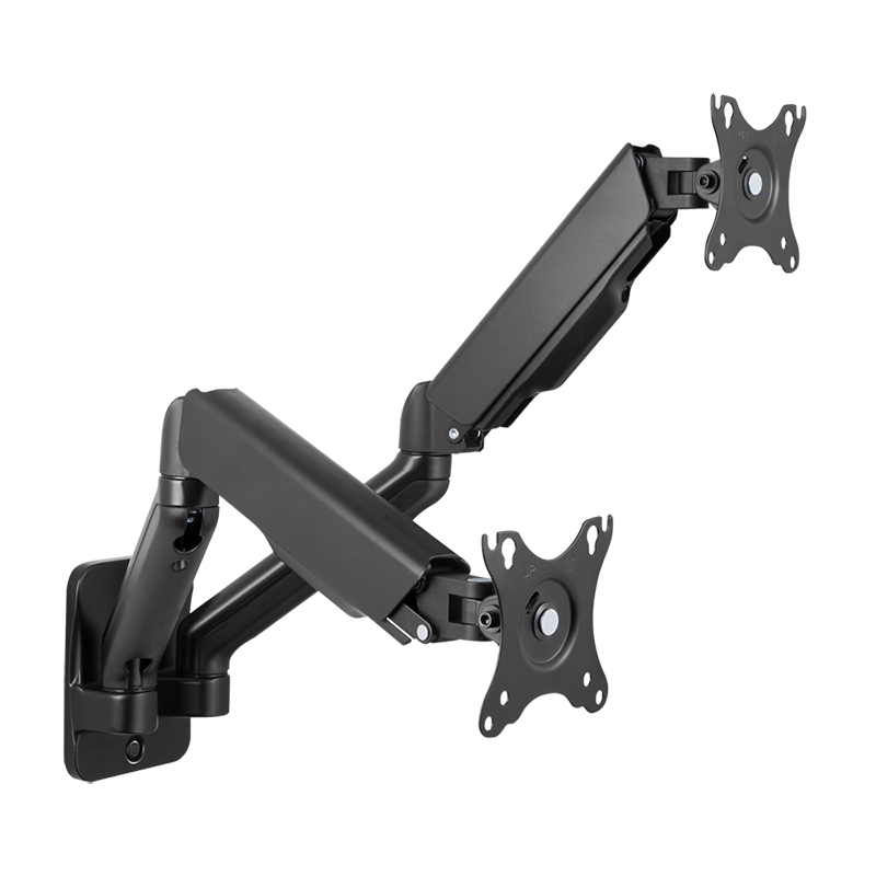 2direct Monitorwandhalterung 2-fach 17–32" Gasdruckfeder 90–540 mm