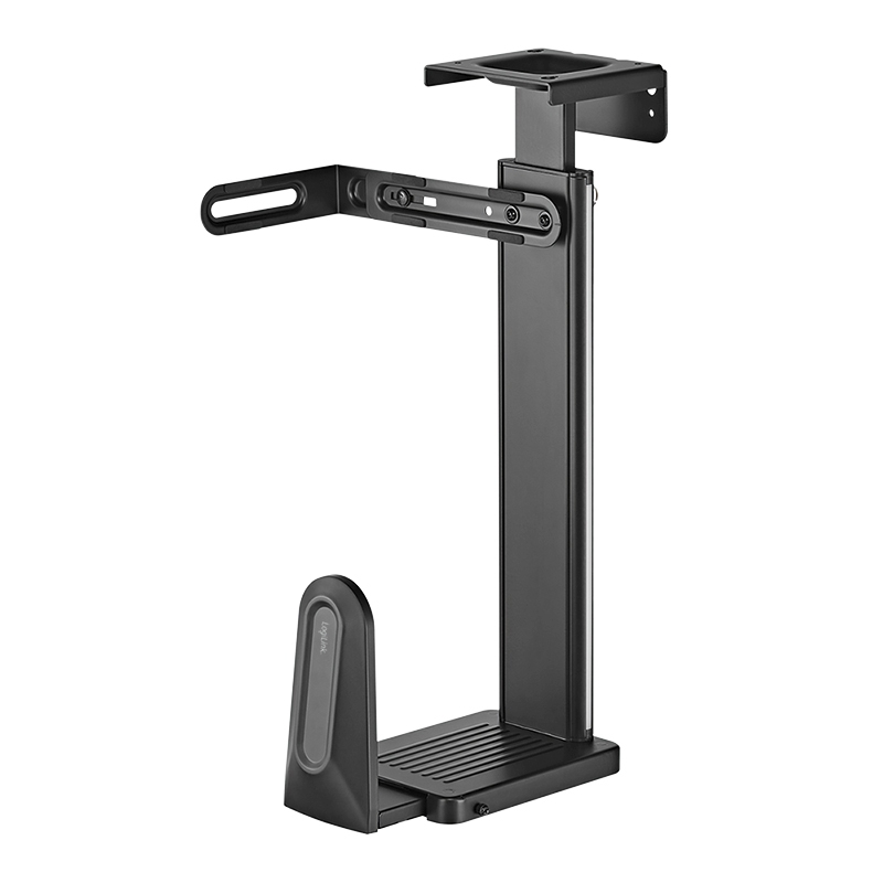 2direct PC-Tower-Halterung bis 20 kg H/B/T einstellbar Untertisch-/Wandmontage Schwarz