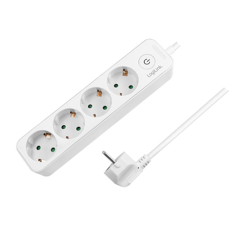 2direct Steckdosenleiste 4-fach + Schalter 4x CEE 7/3 1,5 m weiß