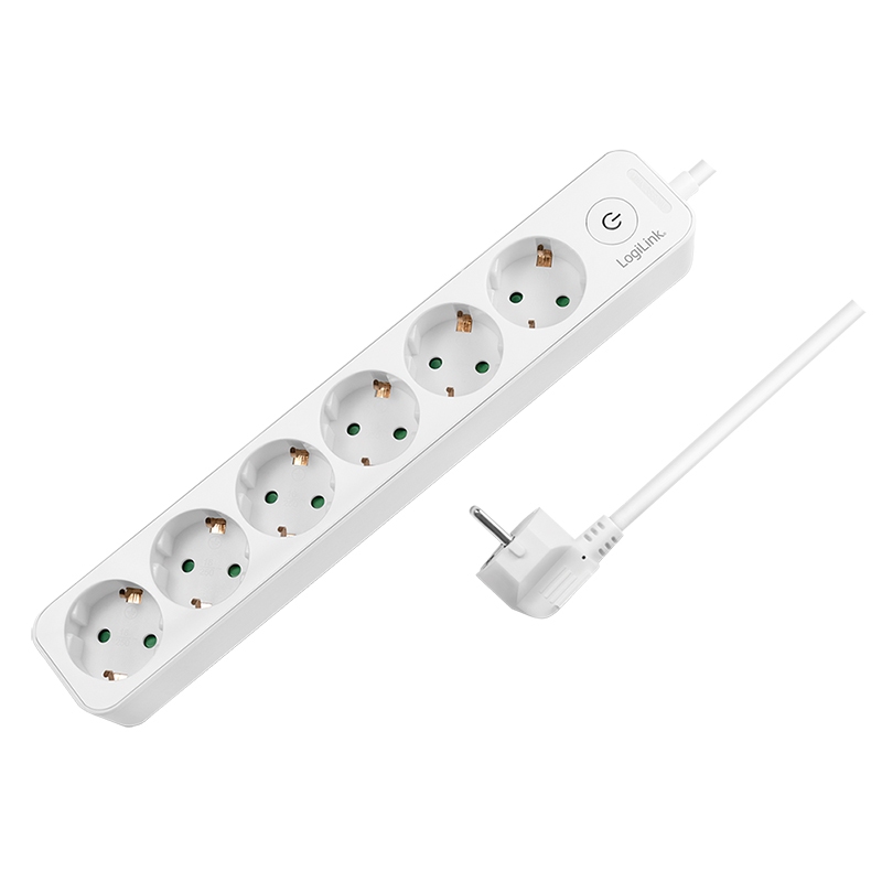 2direct Steckdosenleiste 6-fach + Schalter 6x CEE 7/3 1,5 m weiß