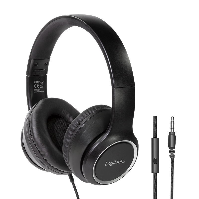 2direct Stereo-Headset 1x 3,5-mm-Klinkenstecker High Quality schwarz