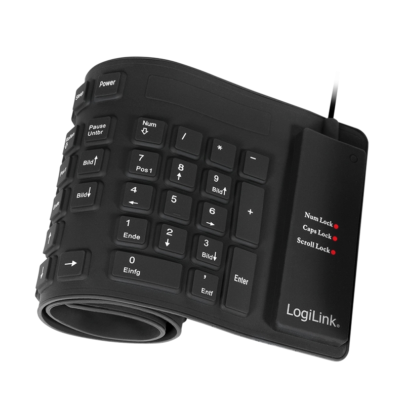 2direct Tastatur Flexibel Wasserfest USB + PS/2