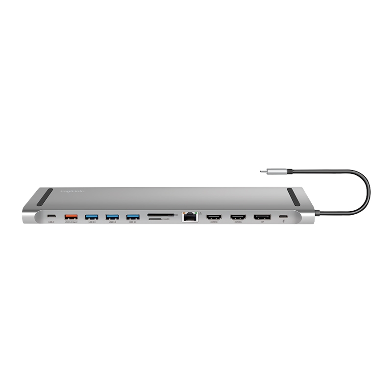 2direct USB 3.2 Gen2-Docking-Station USB-C 12-Port PD Silber