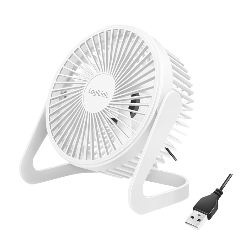 2direct USB-Schreibtischventilator 15,24 cm 40 dB weiß