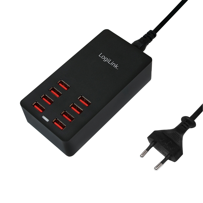 2direct USB-Tischladegerät 44 W 8x USB-A iPhone/iPad/mobile Geräte Schwarz