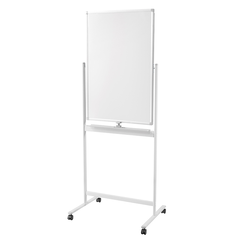 2direct Whiteboard 2-seitig beschreibbar 60x90 cm auf Rollen Aluminiumrahmen