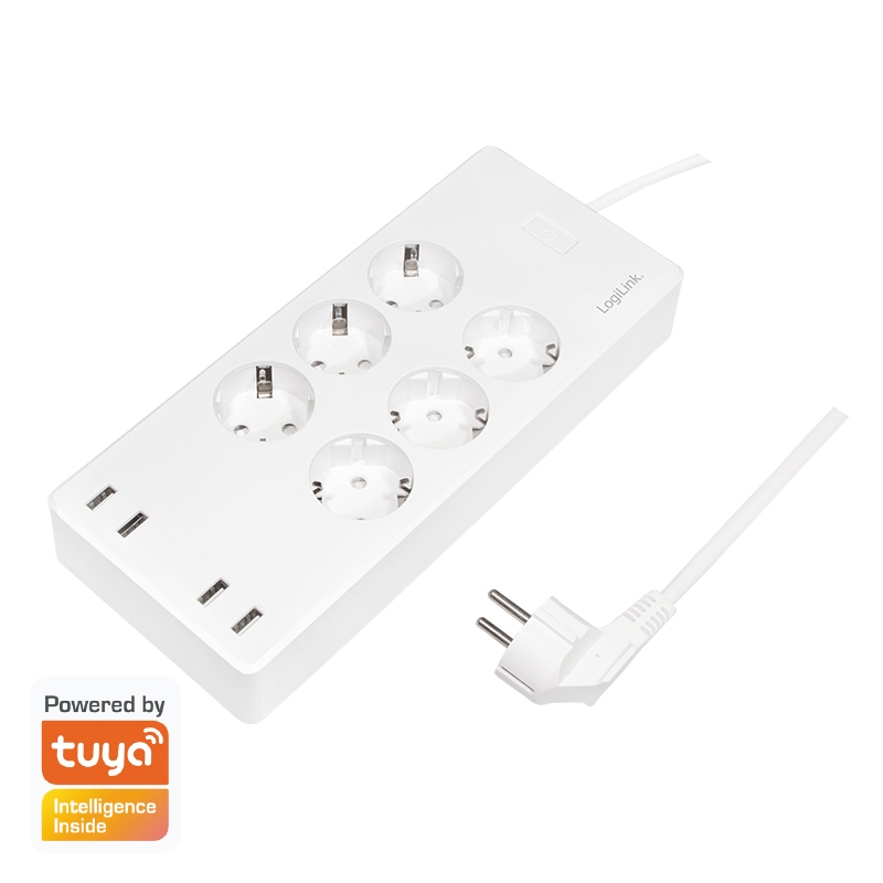2direct Wi-Fi Smart Steckdosenleiste 6-fach (CEE7/3) 4x USB Tuya kompatibel