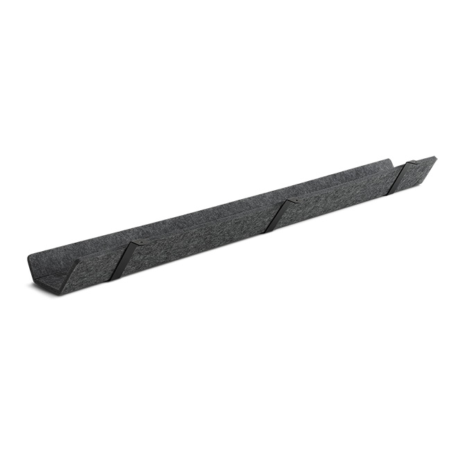 apto plus Kabelkanal Filz 115 cm - Grau/Schwarz