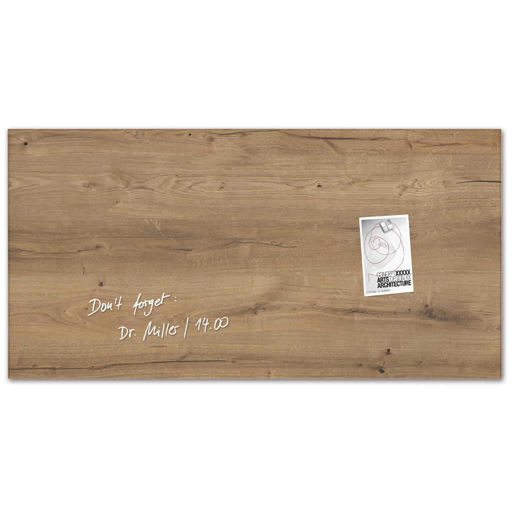 Sigel Glas-Magnettafel Artverum 91 x 46 x 1,5 cm - Natural-Wood