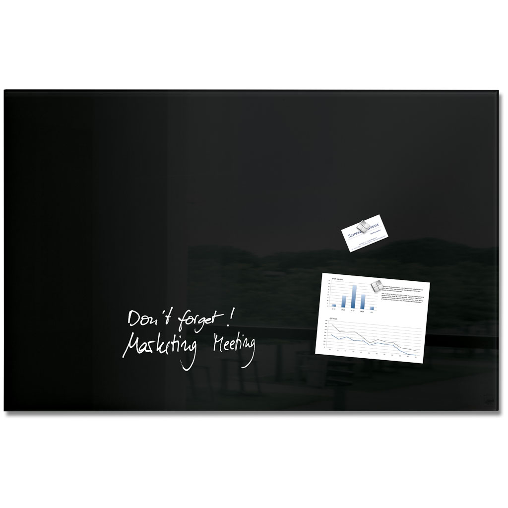 Sigel Glas-Whiteboard Artverum 100 x 65 x 1,5 cm - Schwarz