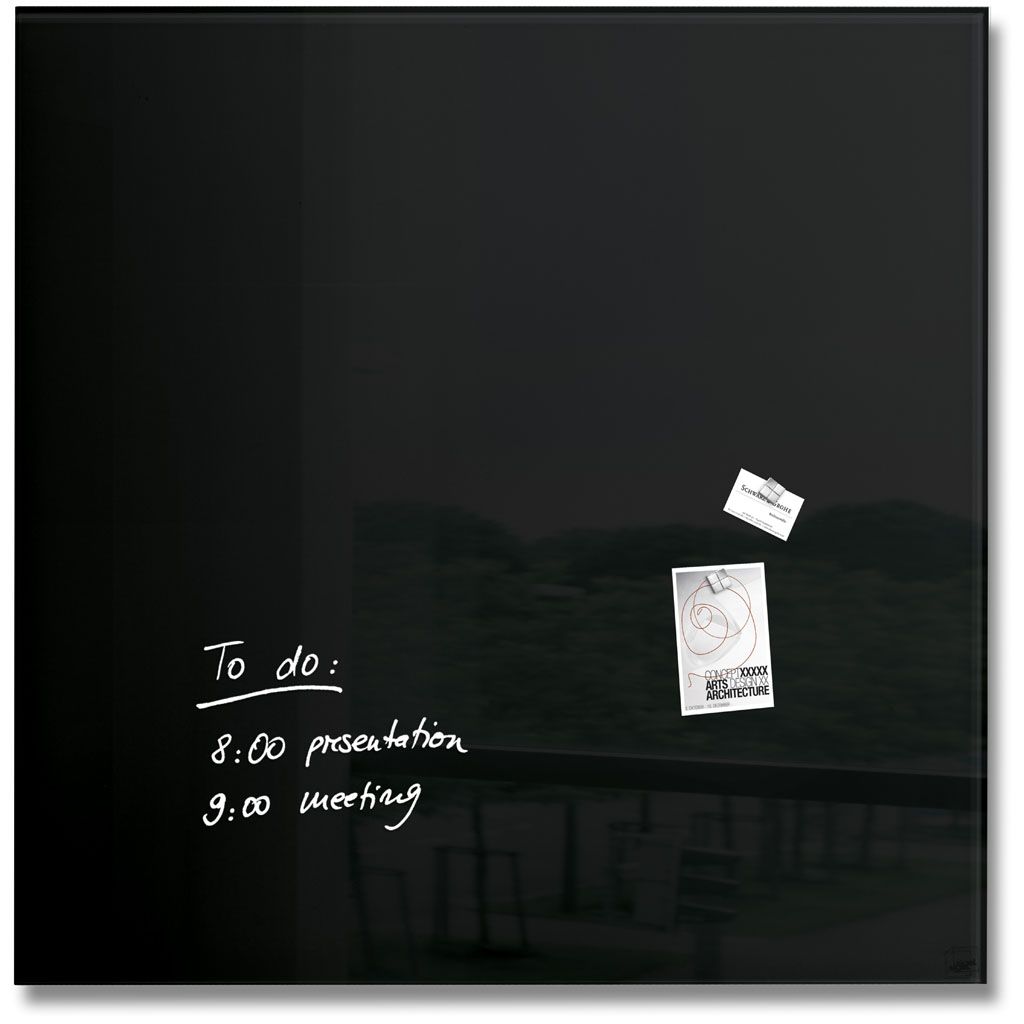 Sigel Glas-Whiteboard Artverum 100 x 100 x 1,8 cm - Schwarz