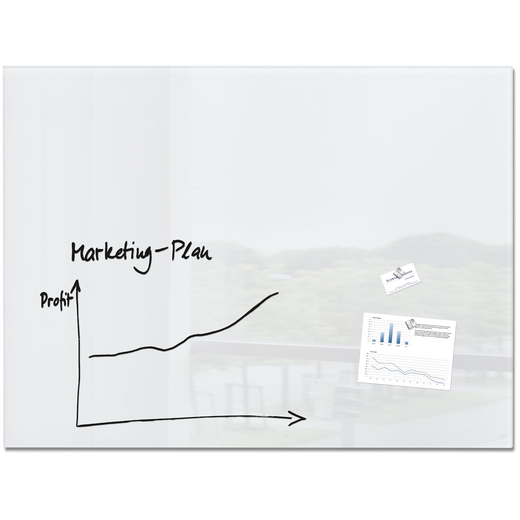 Sigel Glas-Whiteboard Artverum 120 x 90 x 1,8 cm - Super-Weiß