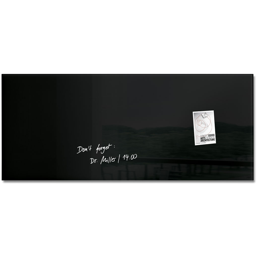 Sigel Glas-Whiteboard Artverum 130 x 55 x 1,5 cm - Schwarz