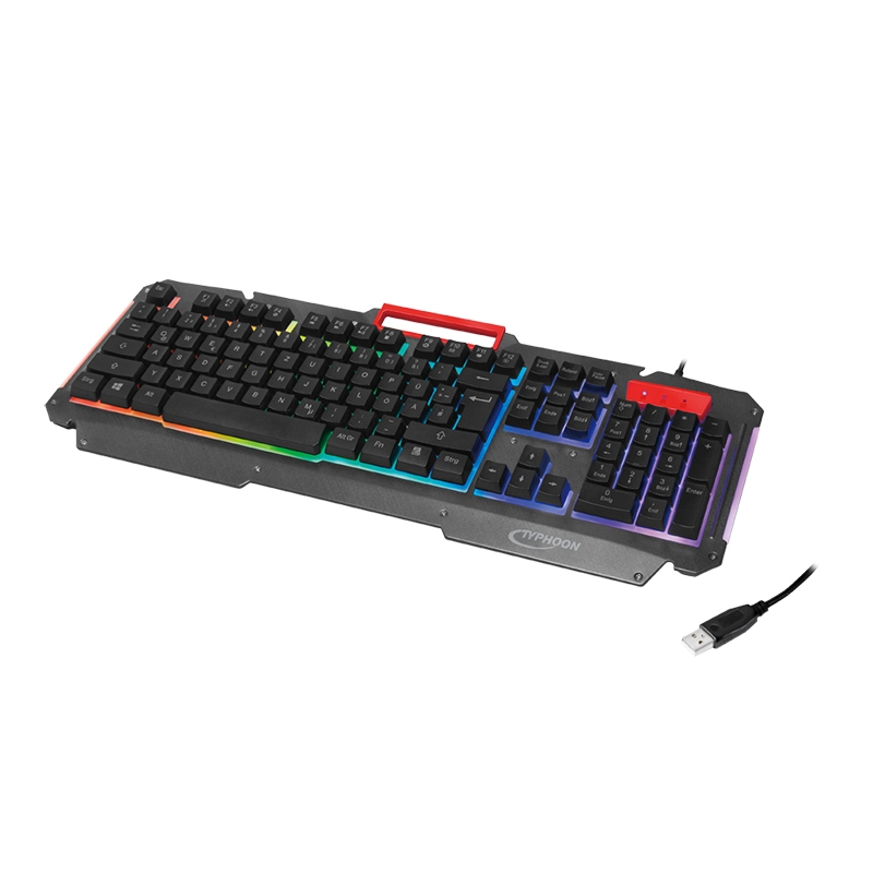 2direct Gaming-Tastatur mit Regenbogenfarben-Hintergrundbeleuchtung