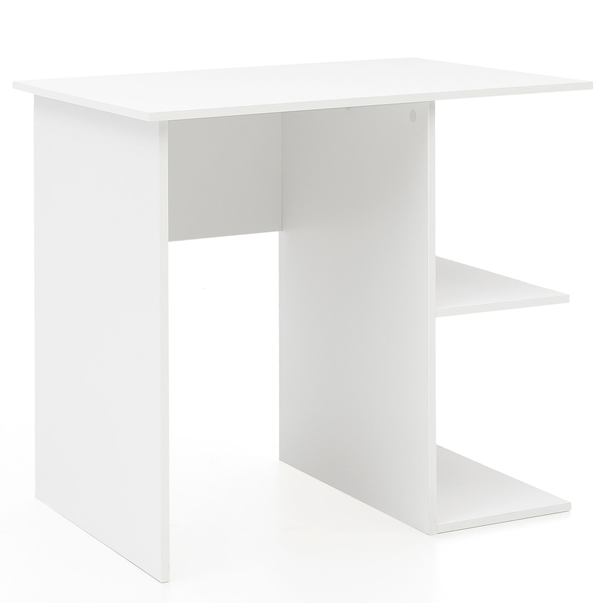 Skyport Computertisch 82 x 60 cm mit Ablage - Weiß
