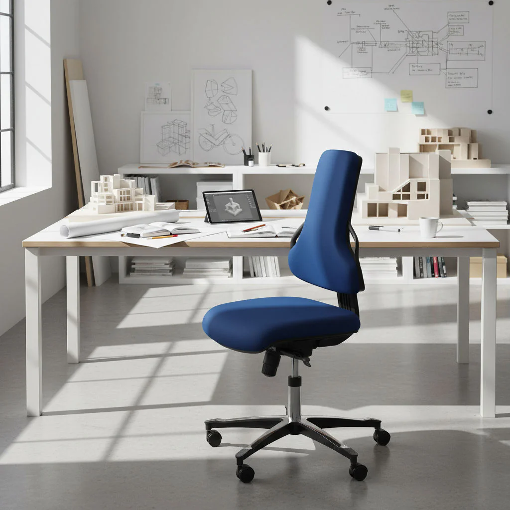 Detailansicht der ergonomisch geformten Rückenlehne des Tec Profile