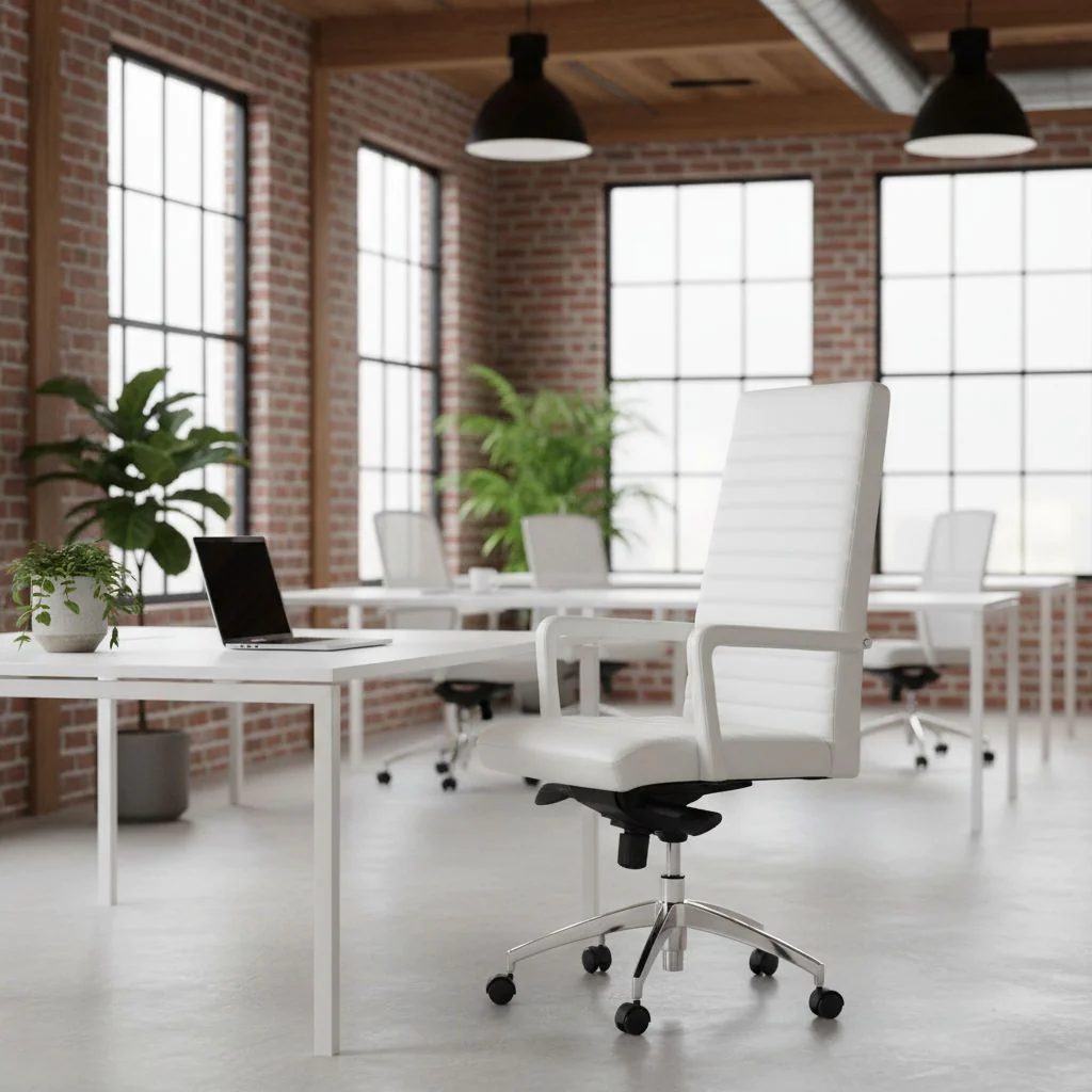 Bürostuhl Chefsessel LENGA Leder weiß von HJH - Produktbild 3 von 7