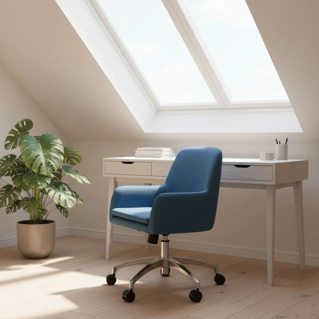Bürostuhl Drehstuhl SHAKE 400 Stoff blau von HJH - Produktbild 6 von 6