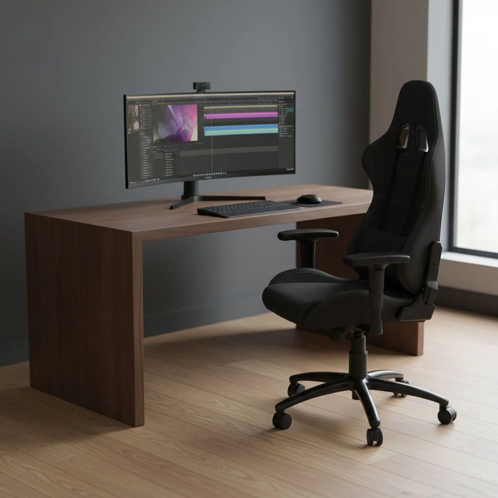 Gaming Stuhl Bürostuhl GAME FORCE Stoff schwarz von HJH - Produktbild 3 von 6