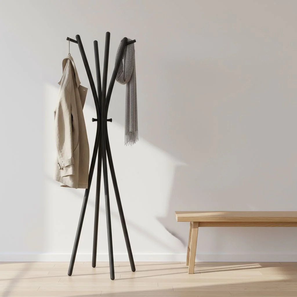 Garderobe Totem - Schwarz von Unilux - Produktbild 2 von 8
