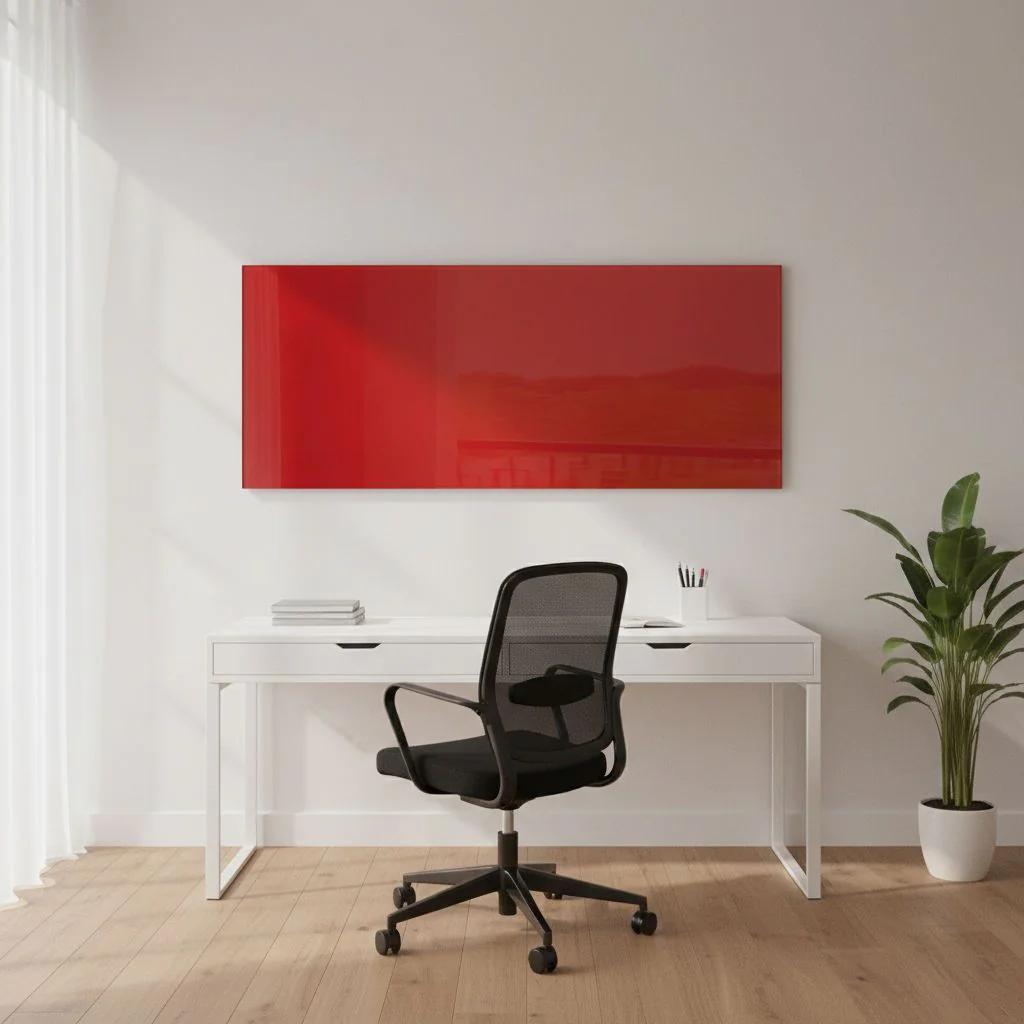 Glas-Magnettafel Artverum 130 x 55 x 1,5 cm - Rot von Sigel - Produktbild 2 von 5