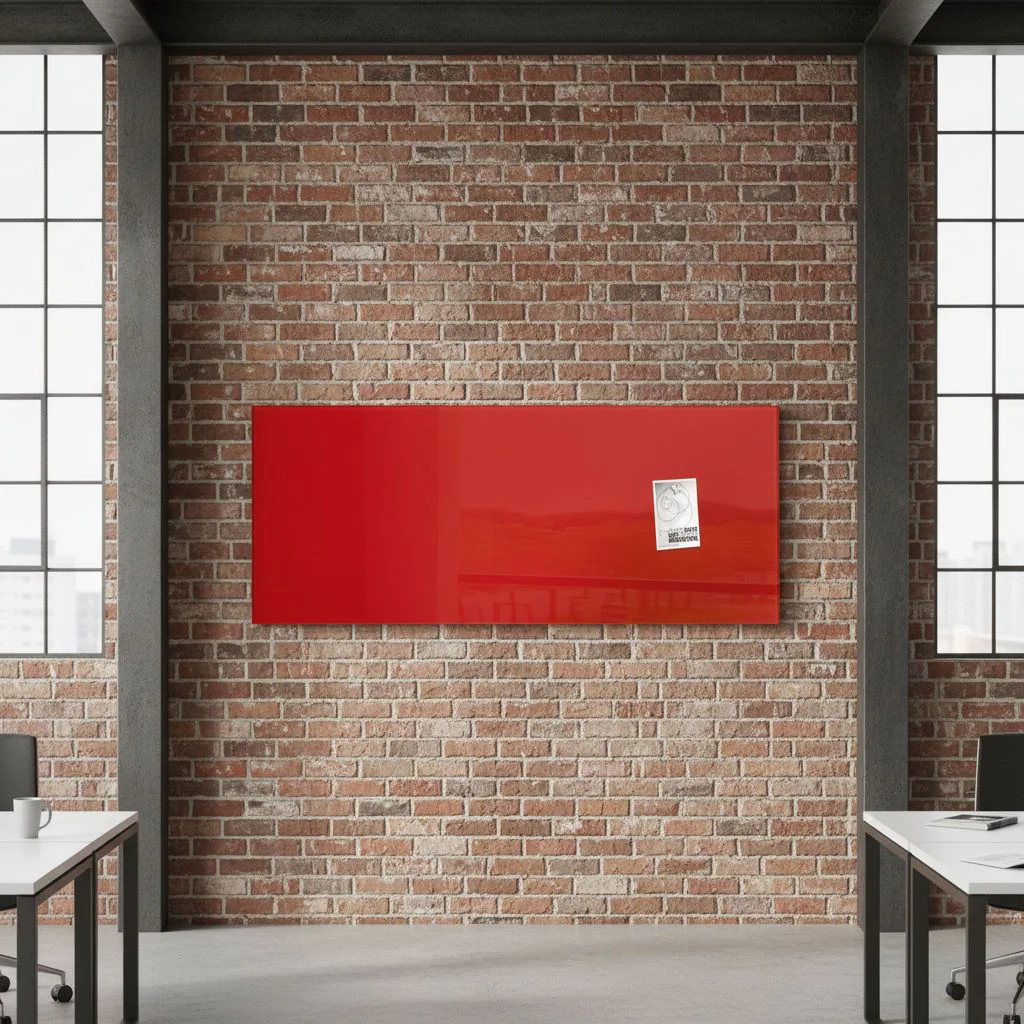 Glas-Magnettafel Artverum 130 x 55 x 1,5 cm - Rot von Sigel - Produktbild 3 von 5