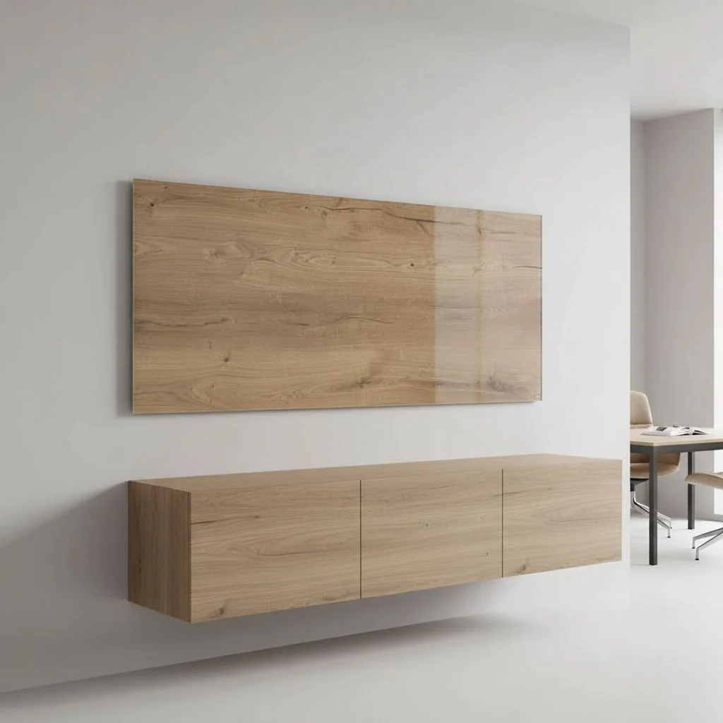 Glas-Magnettafel Artverum 130 x 55 x 1,5 cm - Natural-Wood von Sigel - Produktbild 3 von 5