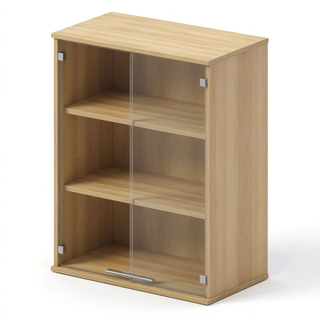 Glasflügeltürenaufsatzschrank SQart 3 OH - NST-SQART-UPPER-CABINET-G-D2-3-OH