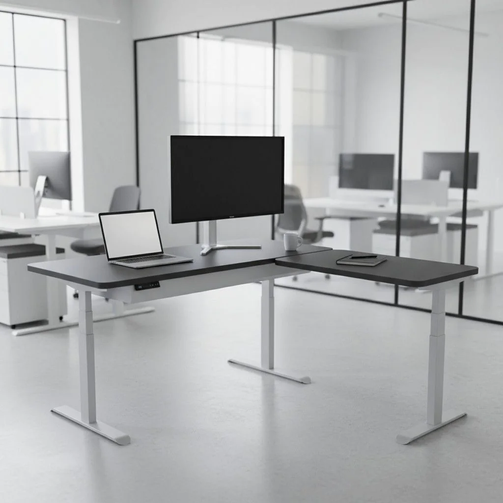 Höhenverstellbarer Schreibtisch Move 4 Premium Eckform - KMA-MV4PE