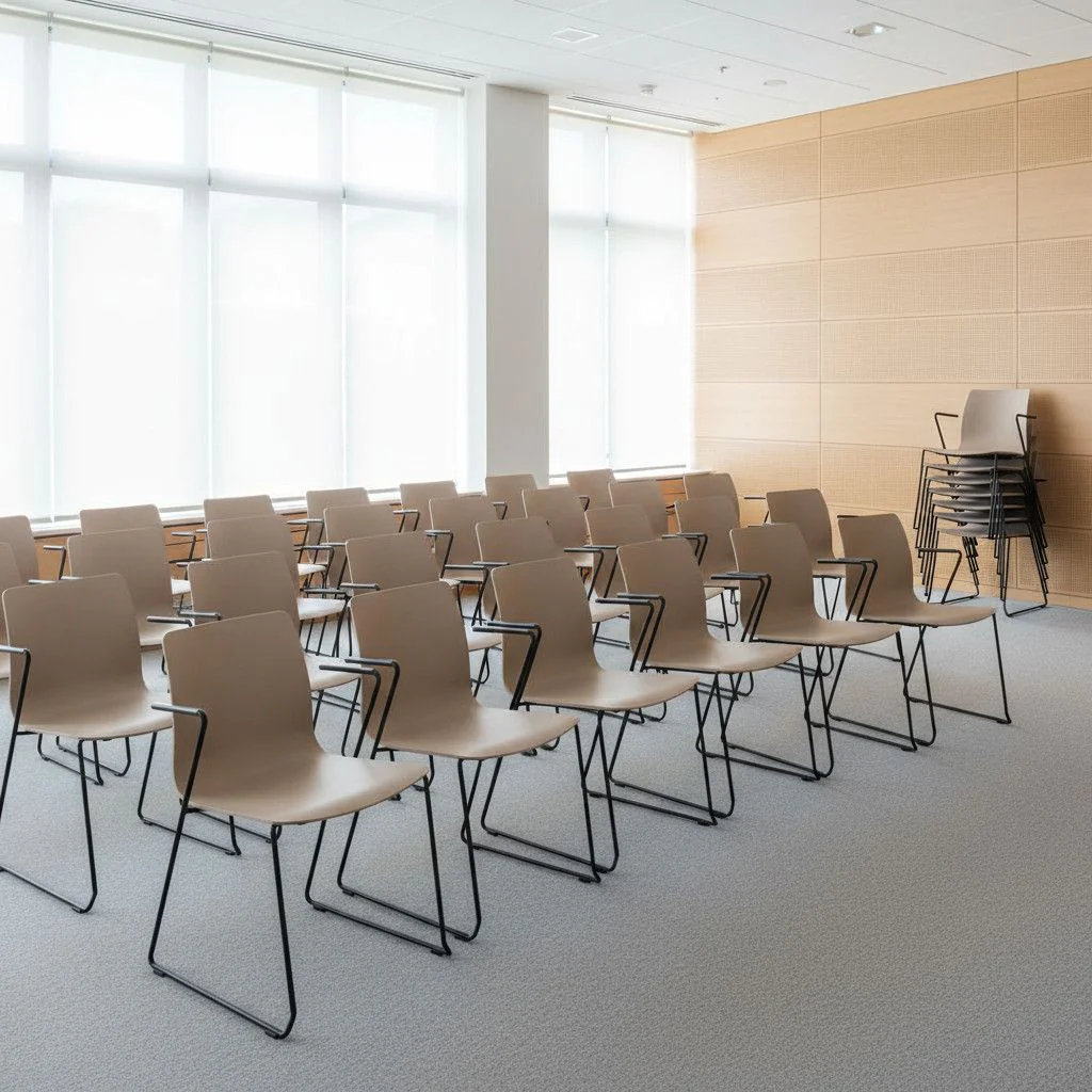 Konferenzstuhl Fiore Kunststoffschale Kufengestell von Dauphin - Produktbild 4 von 9