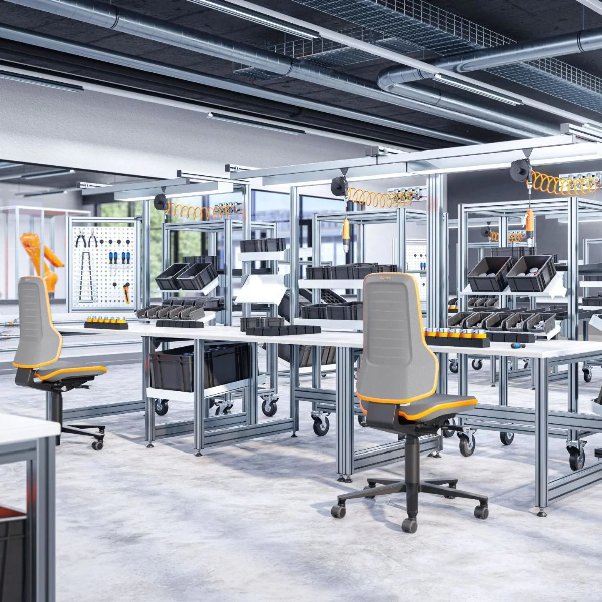 Arbeitsstuhl Neon ESD von bimos - Produktbild 6 von 10