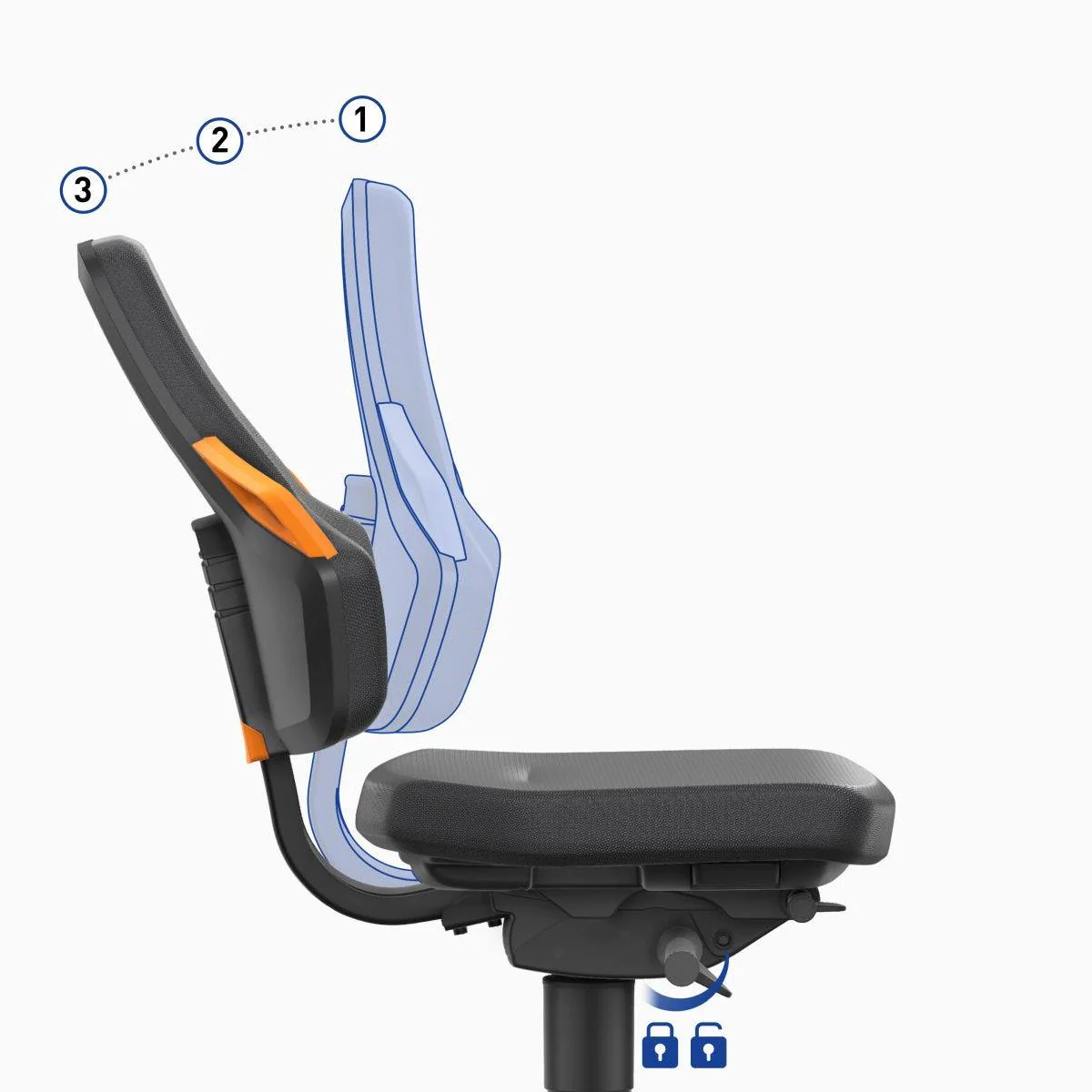 Arbeitsstuhl Nexxit ESD von bimos - Produktbild 7 von 9