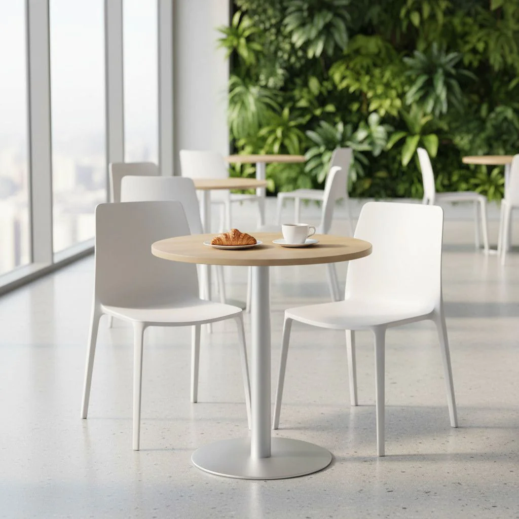 Säulentisch Rund Ø 80 cm - Silber von Hammerbacher - Produktbild 2 von 12