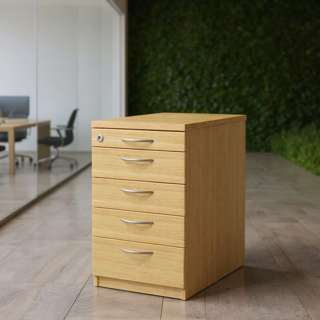Standcontainer E10 4S als funktionale Stauraumerweiterung am Arbeitsplatz
