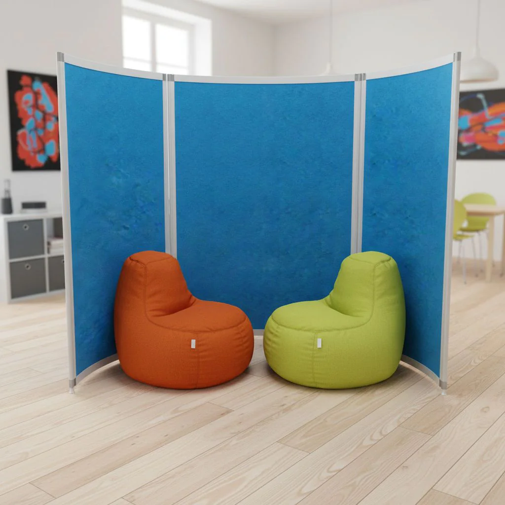 Stoff-Stellwand Rey Rund von BME basic - Produktbild 2 von 5