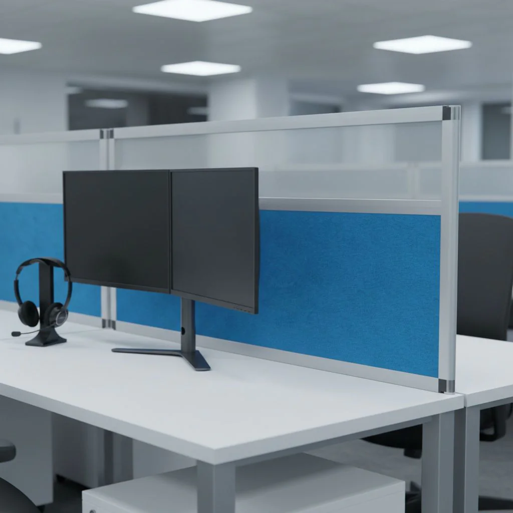 Stoff-Tischtrennwand Rey Glas von BME basic - Produktbild 2 von 6