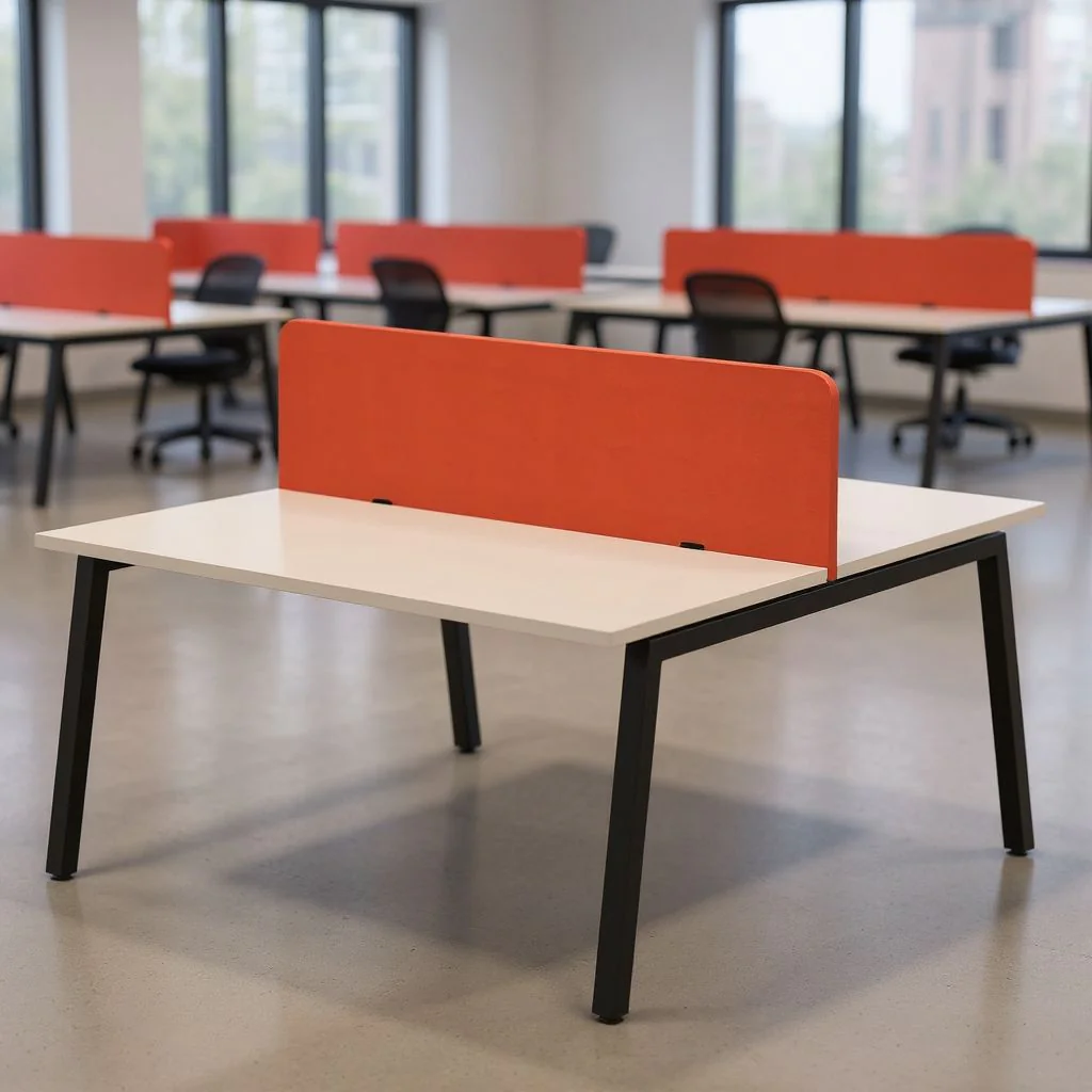 Teamarbeitsplatz CS5040 2U A-LEG mit Sichtblende - NST-CS5040-WORKBENCH-2U-A-LEG-PN