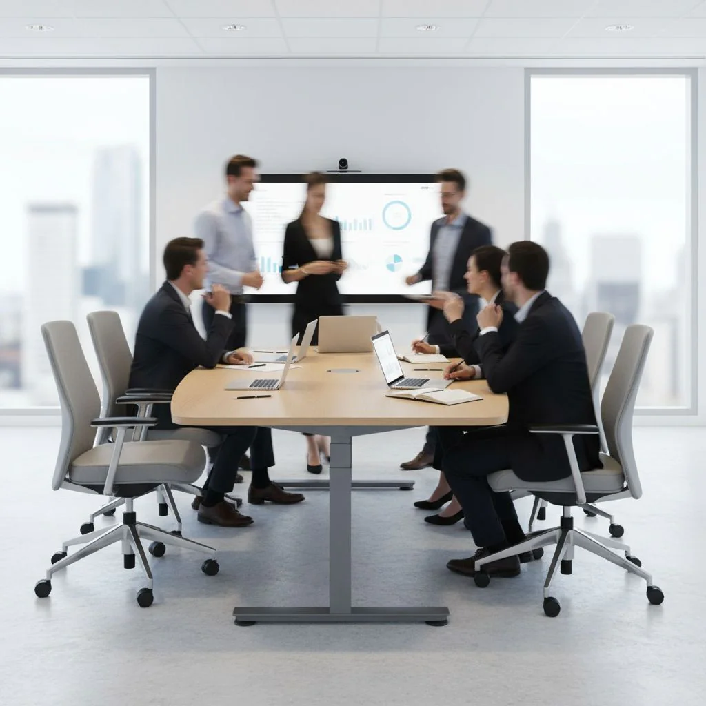 Höhenverstellbarer Schreibtisch XDSM Konferenz von Hammerbacher - Produktbild 1 von 12