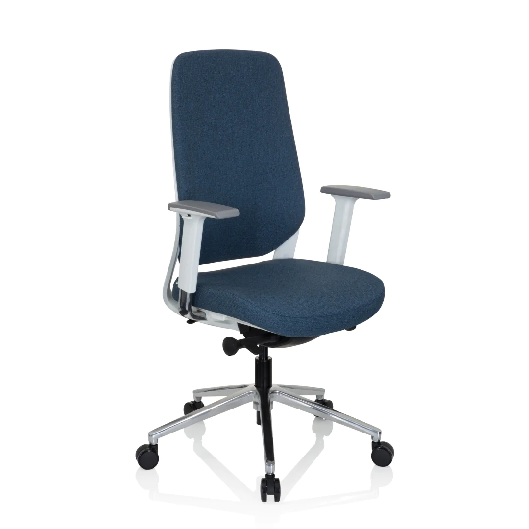 Rückansicht des HJH Office CHIARO T4 WHITE Drehstuhls