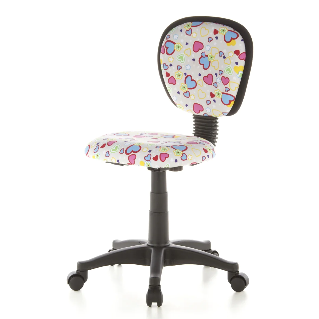 HJH Office Kinderschreibtischstuhl KIDDY TOP Flowers & Hearts rosé